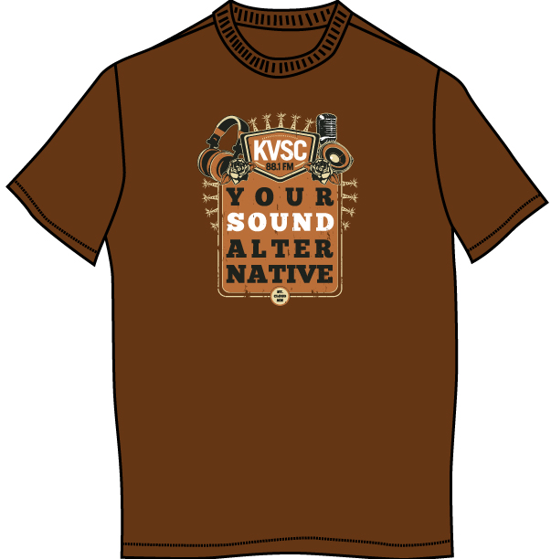 New KVSC chocolate brown vintage T-shirt